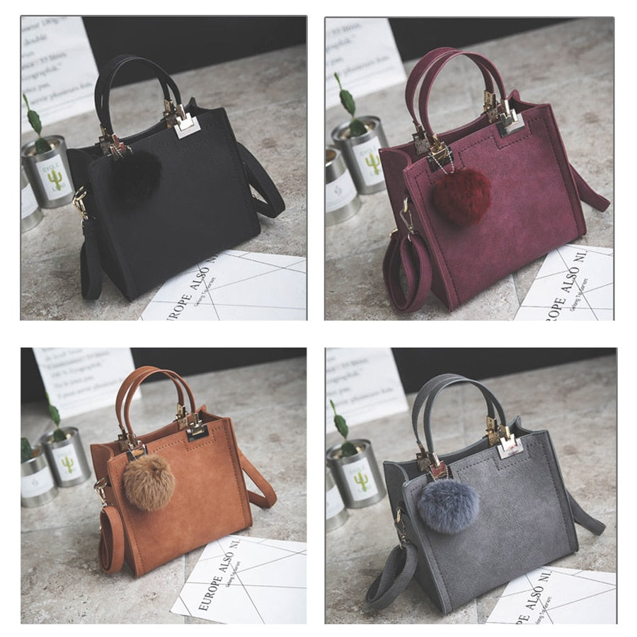 designer Scrub leather luxury handbags women bags